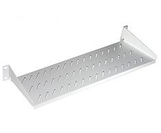 LINK LKRIP150 - Estante para Armario de 19 Pulgadas, 1 Unidad de Profundidad de 150 mm (Universal), Color Gris