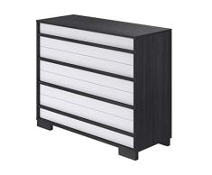 Movian Havel Japanese - Cómoda con 4 cajones, 40 x 100 x 82 cm (gris)