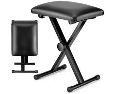 CAHAYA Taburete para Teclado con Altura Regulable Banco de Piano Estilo X Estable Banqueta para Teclado Plegable y Portátil Modelo CY0257
