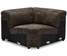 Ibbe Design Sofá Modul Esquina Marrón 1 Plaza Alexa Tapizado en Tela Sillas Sillón de Salón Sala de Estar
