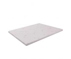 Ailime Memoria Corrector Topper para Double Colchón, 170x200x8 cm, extraíble Aloe Vera, Beige