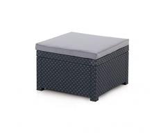 Shaf - Diva | Puff Exterior para Muebles de Jardin - Taburete Bajo de Jardin | Fabricado en España con Materiales Reciclados - Color Wengué