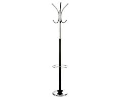 Aspect Oscar Libre de pie Perchero con Paraguas Base, Metal, Negro/Cromo