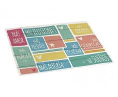 STOR PLANET Alfombra vinílica Estampada Tablas, PVC reciclable, Antideslizante, 45 x 75 cm