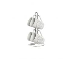 DKD Home Decor Juego de Tazas con Platos, Estándar