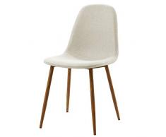 Versanora Minimalista Par De 2 Blanco De Comedor O Cocina (Solo Sillas), tamaño