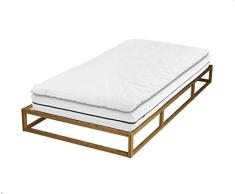 Biberna Sleep & Protect 0808316 Relleno de colchón Molton Funda de colchón Molton Topper (Impermeable a Sangre, orina y Agua) 1x 160x200 cm, Blanco