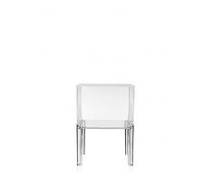 Kartell Ghost Buster Mesita de Noche, Rojo Transparente, 55 x 84 x 46 cm