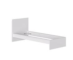 Iconico Home MIK, Estructura de Cama Individual con cabecero de Almacenamiento, Madera compuesta, Blanco, 90 x 200 cm