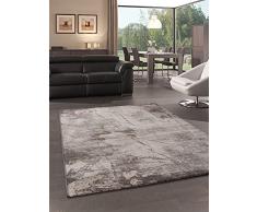 Mias Teppiche Irina - Alfombra de salón y Dormitorio (80 x 150 cm), diseño de Rayas, Color Blanco y Negro