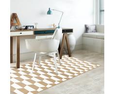 VINILIKO, Alfombra de vinilo, Marrón y Blanco, 66x100x0.25 cm cm
