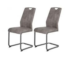 Apollo Christina II Silla de Comedor, Gris Desgastado, 58x43x98