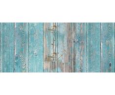 Vilber Wood.2946 DU 03 52X120 Alfombra, Vinilo, Azul, 52 x 120 x 0.22 cm