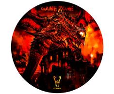 Woxter Stinger Floorpad Red - Alfombrilla Gaming de Suelo, Tapete Protector para Suelo - Resistente al Agua, Lavable, 100% Microfibra, Diámetro 120 cm, Color Rojo