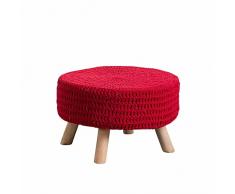 THINIA HOME Taburete Otomano Rojo 49x30cm