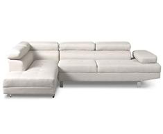 Menzzo Alfa - Sofá esquinero, Tela, Color Beige, 260