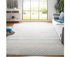 Safavieh Milani - Alfombra (Polipropileno, 90 x 150 cm), Color Marfil y Azul