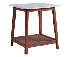 Teamson Home Mesa Lateral de Salón Cuadrado Mármol Falso Madera Kingston VNF-00077