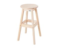 Tramontina Taburete de Bar con reposapiés, Altura de 70,8 cm, Madera de Pino certificada, Taburete de mostrador, Silla de Bar, Natural