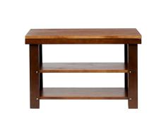 Amazon Basics - Banco zapatero de madera de pino macizo, color café