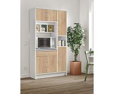 Aparador de cocina Louise, 91,4 x 40 x 180 (ancho x largo x ancho)