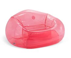 Intex 66501 Rosa Beanless Sillón Hinchable, Transparente, Muebles Hinchables, Medidas 137x127x74 cm, Cómodo Capacidad para 1 Persona, Peso Máx. 100 kg, Fácil de Hinchar, Portátil, Puff Hinchable