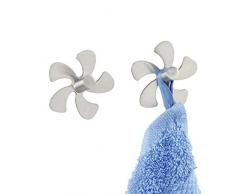 Wenko Star Gancho de Pared, Acero Inoxidable, Plata Mate, 4.5x4.5x3 cm