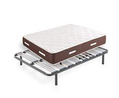 HOGAR24 XP25- Colchón viscoelástico + Somier Multiláminas con Patas, Medida 105x190 cm, Máxima Calidad En Descanso, Confort Y Firmeza Alta, Grosor 30 cm.