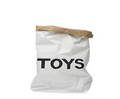 TELLKIDDO Bolsa de Almacenamiento de Juguetes, Papel, Negro/Blanco, 55 x 22 x 80 cm