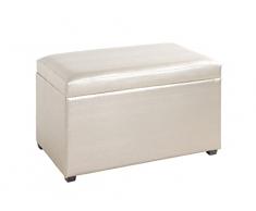 Haku Möbel Baúl de Asiento, Madera de ingeniería Cuero sintético, Diseño de Serpiente Dorado, T 40 x B 65 x H 42 cm