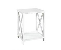 HAKU Möbel Mesa Auxiliar, MDM, Blanco, 40 x 44 x 60 cm