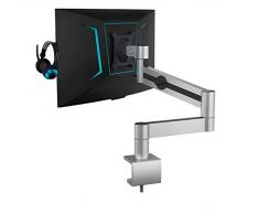 Durable Halterung mit Arm für 1 Monitor, Tischklemme Soporte de Mesa, Metal, Plata, 345 x 470 x 120 mm (B x H x T)
