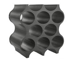 Koziol Set-UP - Botellero de plástico 23 x 35.3 x 36.4 cm, Deep Grey