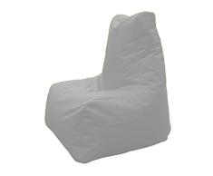 13 Casa Trone poltorna Puf, poliéster, Blanco, 90 x 100 x 105 cm