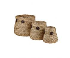 DKD Home Decor Juego de cestas, Estándar