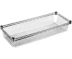 ARCHIMEDE Sistema Part Estante Caja, Metal, Cromado, 91 x 36 x 15 cm