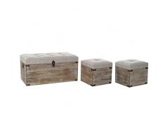 DKD Home Decor Juego de baúles, Estándar