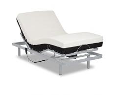 Gerialife® Pack Cama articulada eléctrica con colchón ortopédico viscoelástico 20 cm. (90x190, Mando por Cable)