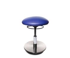 Topstar ST59S18 Sitness 23 - Taburete tapizado Regulable, peana de Madera con Revestimiento de Acero Inoxidable, Color Azul
