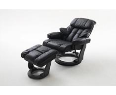 Robas Lund, sillón, sillón relax, Calgary, cuero / color negro, 91 x 90 x 104 cm, 64023SX5