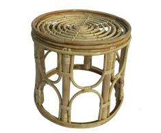 DKD Home Decor Mesa Auxiliar, Ratán, Estándar