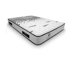 Duérmete Online Premium - Colchón Viscoelástico Bora, Óptimo Confort, Tejido Termorregulador, Tratamiento Sanitized, Espuma, Blanco, 140x180