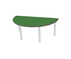 Mobeduc Infantil semicircular Mesa, Madera, Color Verde Oscuro, tamaño 1, 120 x 60 x 46 cm