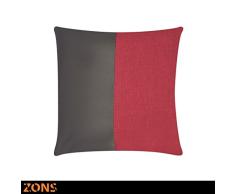 Cojín 45 x 45 cm 6 colores + acolchado 480 G (rojo)