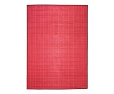 Monbeautapis 348102 Bali Alfombra bambú, 48 x 33 cm, bambú, Rojo, 48x33x5 cm