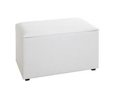 HAKU Möbel Baúl de almacenaje con asiento de color blanco, 40 x 65 x 42 cm (profundidad x anchura x altura)