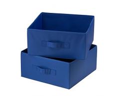 Honey-Can-Do SFT-01277-2 Cajones para Organizador Vertical De Armario, Poliéster Azul