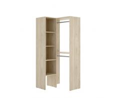 DEKIT GRUPO RIMOBEL Suit Armario vestidor, Madera de ingeniería, Roble Natural, 186x80x89 cm
