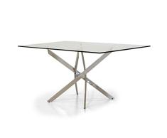 Italian Concept 208 Mesa Royal, Metal Cromado, Cristal Templado, 160 x 90 x 75 cm