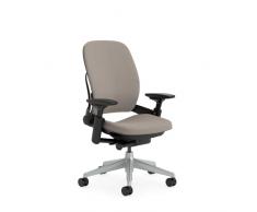 Steelcase Leap Silla de Oficina Ergonómica con Altura, Soporte Lumbar y Brazos Ajustables, Mecanismo reclinable, Cómoda tapicería en Tejido Gris